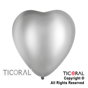 GLOBO S CON FORMA 12 SATIN PLATA x 50