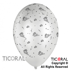 GLOBO SEMPERTEX R12 INF SATIN BLANCO ANGELES x 50
