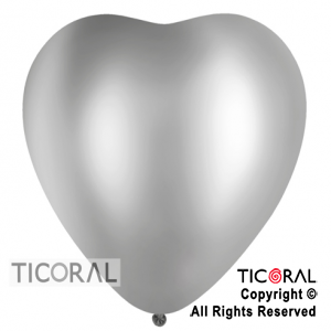GLOBO S CON FORMA 16 SATIN PLATA x 50