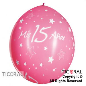 PI?ATA S R36 INF FASHION MIS 15 A?OS ESTRELLAS ROSA x 1