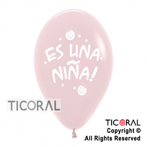 GLOBO SEMPERTEX R12 INF FASHION PASTEL ROSA ES UNA NIA x 50