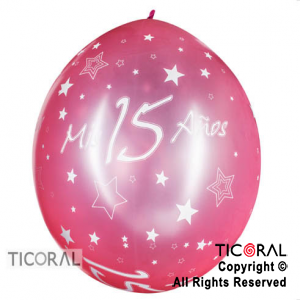 PI?ATA S R36 INF SATIN MIS 15 A?OS ROSA ESTRELLAS x 1