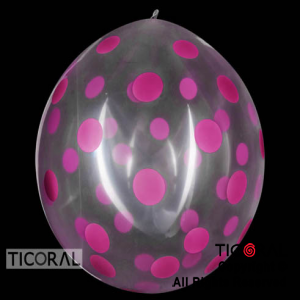 PI?ATA S R36 INF CR TRANSPARENTE PUNTOS FUCSIA x 1