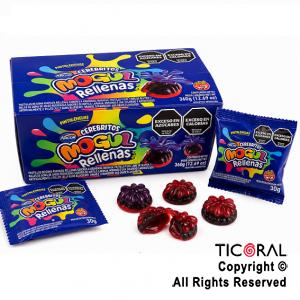 GOMITAS MOGUL CEREBRITOS RELLENOS 30 GRS c/u X 12 UNIDADES (360GR)