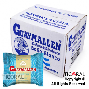 ALFAJOR GUAYMALLEN BLANCO X 40 UNIDADES x 1