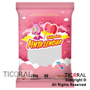 CHUPETIN CORAZON PINTA LENGUA X 50 UNIDADES x 1