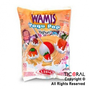 CHUPETIN WAMIS YOGURT POP 50 UNIDADES X 1