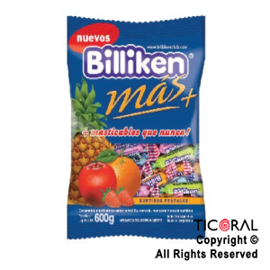 CARAMELO MASTICABLE BILLIKEN FRUTAL X 600GR x 1