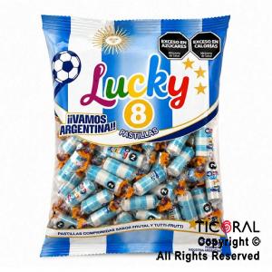 PASTILLAS LUCKY 8 ARGENTINA APROX 100 UNIDADES x 385 GR