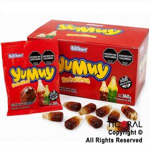 GOMAS YUMMY BOTELLITA 12 SOBRES X 30 GR