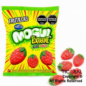 MOGUL FRUTILLAS EXTREME ACIDO DULCE X 500 GR