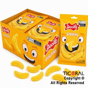 GELATINES MINI BANANA 180 GR (12 UNIDADES X 15 GR C/U)