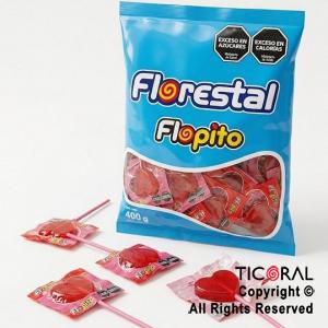 CHUPETIN FLOPITO CORAZON FRUTILLA X 400 GR