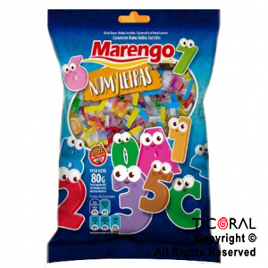 GOLO CARAMELO NUMERO Y LETRAS X 20 unidades x 1