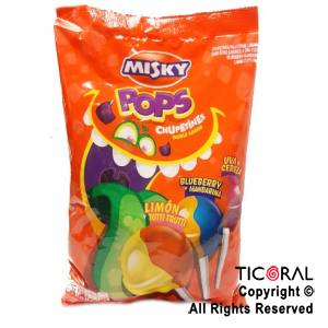CHUPETIN MISKY POPS CHUPETINES DOBLE SABOR BICOLOR (625 GR) x 1