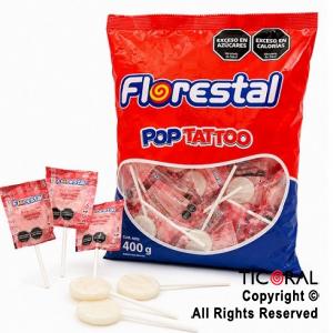 CHUPETIN POP TATTOO PRINCESS FRUTILLA 400 GR