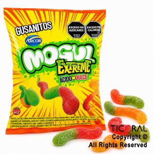 GOMITAS MOGUL GUSANITOS EXTREME ACIDO DULCE X 500 GR
