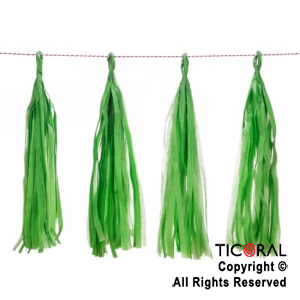 GUIR R6150 BORLAS VERDE MONOCOLOR FLECO x 1
