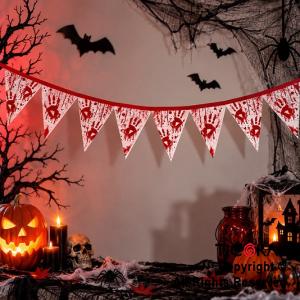 BANDERIN HALLOWEEN MANOS SANGRIENTAS