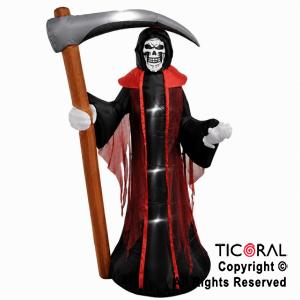 INFLABLE DECORACION LA PARCA MACABRA LUMINOSO TERROR 2,4 MTS