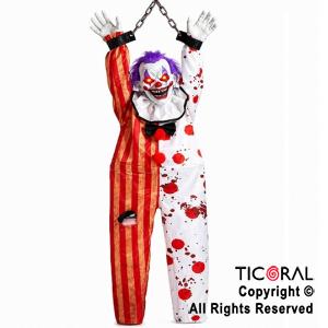PAYASO COLGANTE CON MOVIMIENTO SONIDO Y LUZ (HDA-0301)