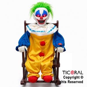 PAYASO EN SILLA MECEDORA CON MOVIMIENTO SONIDO Y LUZ (HDA-0801)