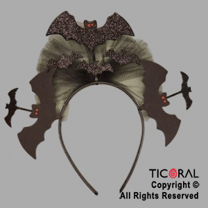 VINCHA MURCIELAGOS HALLOWEEN x 1