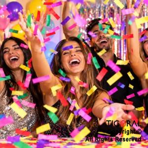 CONFETTI RECTANGULAR MULTICOLOR X 50 GRS