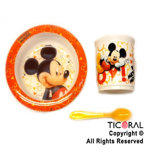 MICKEY SET BLISTER BOWL TAZA GRANDE Y CUCHARA x 1