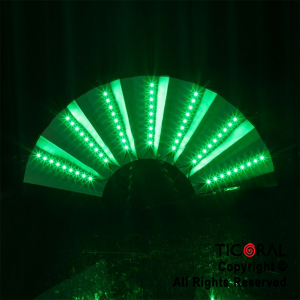 Abanico led luminoso verde (pilas no incluidas)