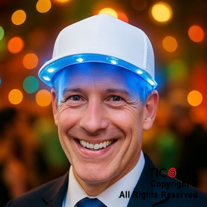 SOMBRERO GORRO TRUCKER LED BLANCO CAP x 1