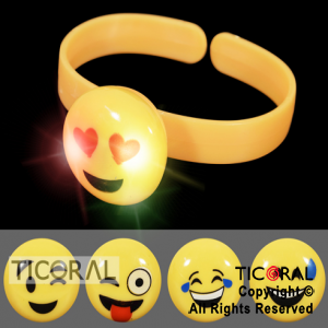 PULSERA LUMINOSA AMARILLA CON EMOTICON HS7823 X 1