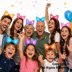 VINCHA RATONA MO�O LUMINOSA PLASTICA COLORES SURTIDOS