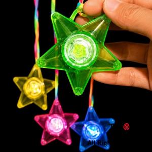 COLGANTE LUMINOSO ESTRELLA ACRILICO X 36 UNIDADES