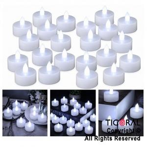 VELA DE NOCHE CON LUZ BLANCA X 24 UNIDADES