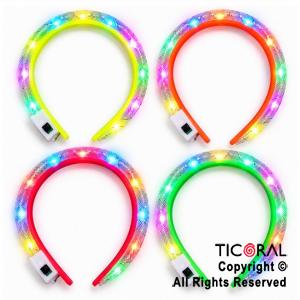 VINCHA LUMINOSA FLUO MULTIUSO MULTICOLOR X 6 UNIDADES