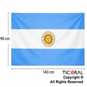 BANDERA TELA ARGENTINA CON SOL 90 X 140 CM - (CH5019)