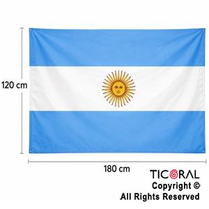 BANDERA TELA ARGENTINA CON SOL 120 X 180 CM- (CH5020)