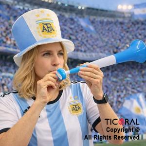 CORNETA BOCINA VUVUZELA ARGENTINA 55 CM 7054AR