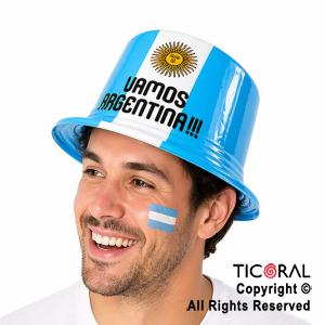 SOMBRERO PLASTICO PILUSO ARGENTINA x 6