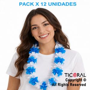 COLLAR HAWAIANO COLOR ARGENTINA x 12