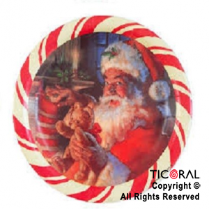 PLATO NAVIDAD PAPA NOEL GRANDE x 8