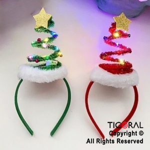 VINCHA ARBOL NAVIDE�O CON LED SURTIDO X 1