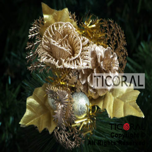 PINCHE HS165 ORO PIA/ESFERAS 20X13 CM x 1