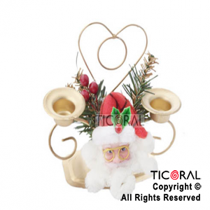CANDELABRO HS1269 NOEL BAJO P/2VELAS x 1