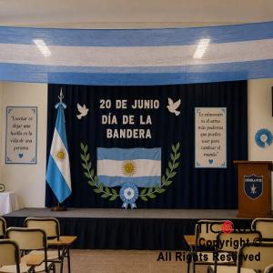 BANDERA ARGENTINA BALCON ANCHO 60CM X LARGO 5MT X1