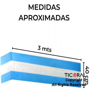 BANDERA ARGENTINA DECORATIVA 40CM ANCHO X 3MT LARGO X1