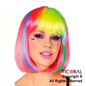 PELUCA CORTA MULTICOLOR X 1 PS