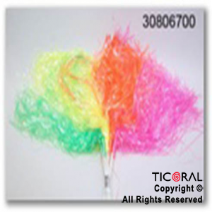 PORRA LARGA PLASTICA FLUO x 10