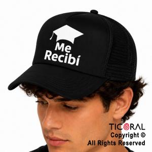 SOMBRERO GORRA IMPRESO ME RECIBI NEGRO CAP x 1
